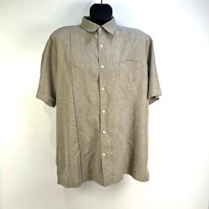 Cubavera Short Sleeve Shirt Woven Top Guayabera